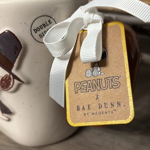 Rae Dunn NEW FOR 2025 Peanuts Snoopy SHARE GRATITUDE PUMPKIN PIE PILGRIM MUG - Picture 7 of 9